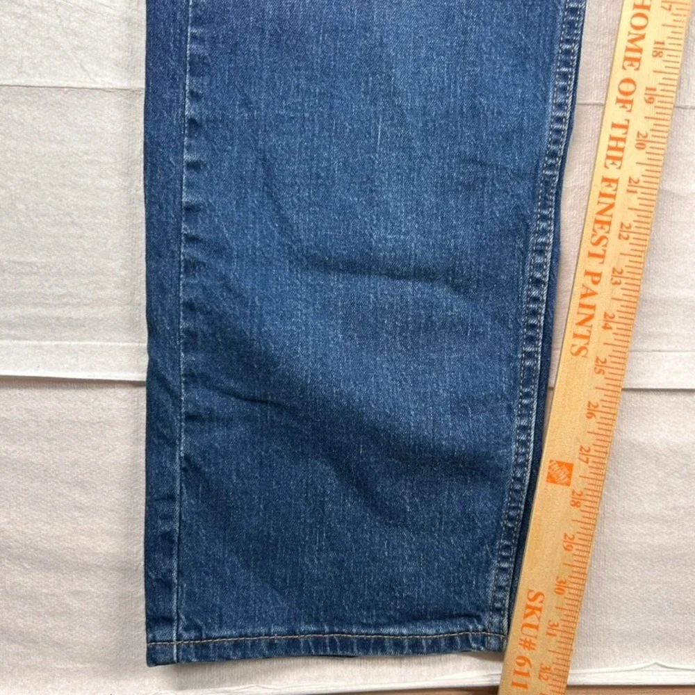Levis 505 Jeans Mens 40x32 Regular Denim Blue Straight Leg Pants Classic Minimal